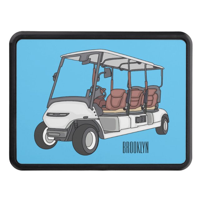 Cubierta Para Remolque Carro de golf / ilustracion personalizado de coche (Anverso)