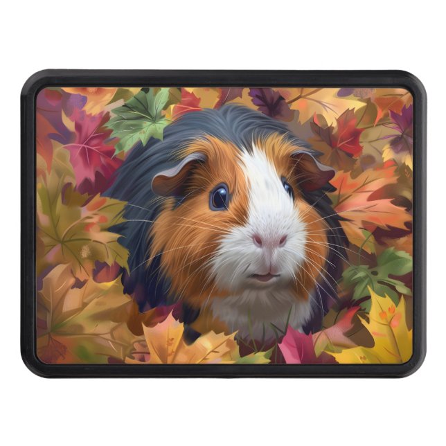 Cubierta Para Remolque Cerdo de Guinea entre hojas de otoño (Anverso)