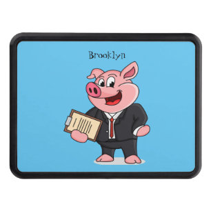 Cubierta Para Remolque Cerdo gracioso personalizado de traje de negocios