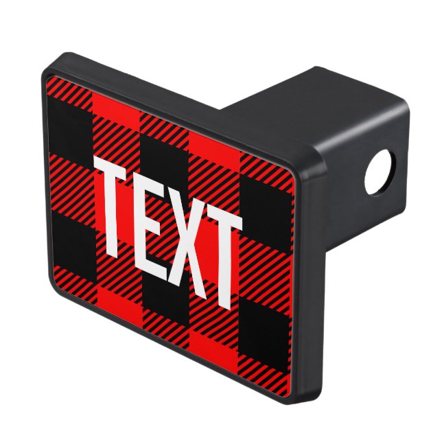 Cubierta Para Remolque Cheque de búfalo personalizado jack negro rojo (Parte superior derecha)