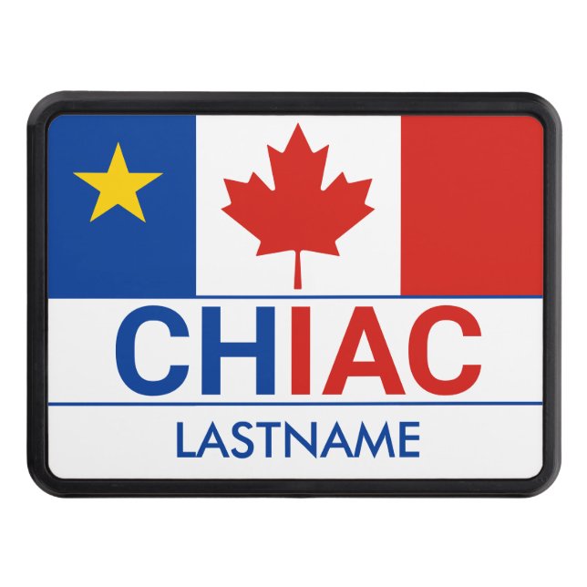 Cubierta Para Remolque Chiac Acadian Bandera canadiense personalizada (Anverso)