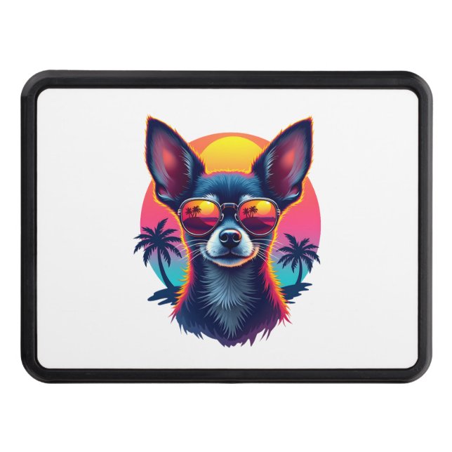 Cubierta Para Remolque Chihuahua  Abstract Painting  Colour  Cute Dog Cop (Anverso)
