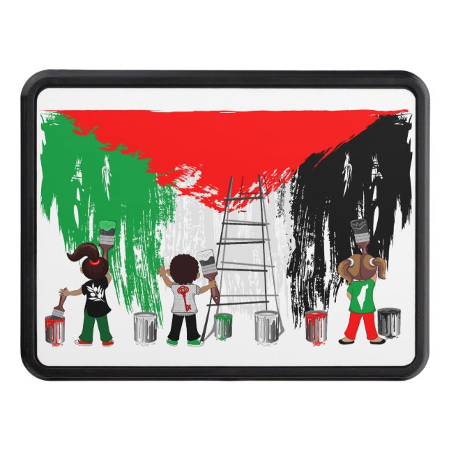 Cubierta Para Remolque Children of Gaza Painting Palestine Flag  (Anverso)