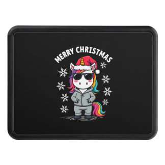 Cubierta Para Remolque Christmas Unicorn Santa Hat T-Shirt (3)