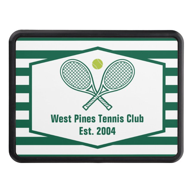 Cubierta Para Remolque Club Campestre Personalizado de tenis de rayas ver (Anverso)