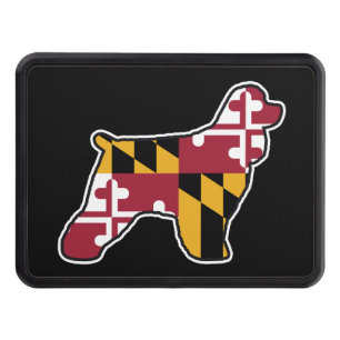 Cubierta Para Remolque Cocker Spaniel Dog Silhouette with Maryland Flag