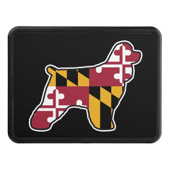 Cubierta Para Remolque Cocker Spaniel Dog Silhouette with Maryland Flag (Anverso)