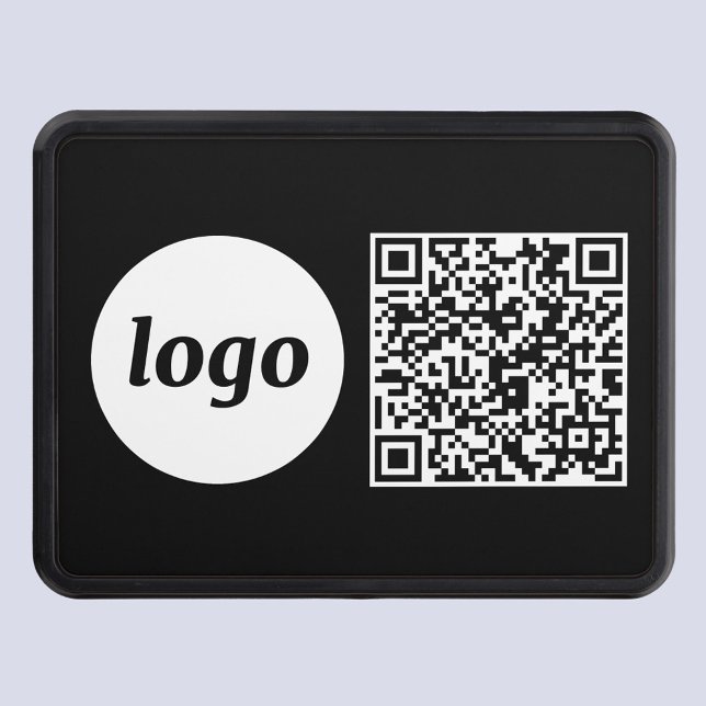 Cubierta Para Remolque Cód. QR para logotipos sencillos (Simple logo with QR code business branding promotional trailer hitch cover
)