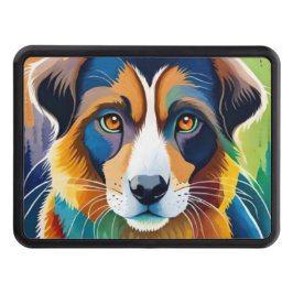 Cubierta Para Remolque Colorido retrato lindo del perro