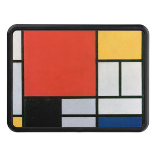 Cubierta Para Remolque Composición Mondrial Negro Rojo Amarillo