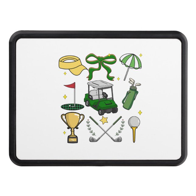 Cubierta Para Remolque Coquette de Golf Preppy (Anverso)
