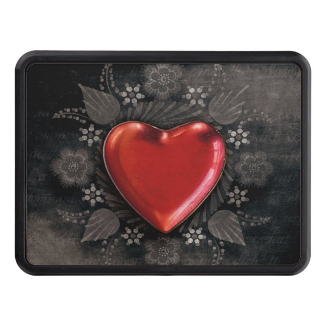 Cubierta Para Remolque Corazón romántico floral Valentine Love (Anverso)