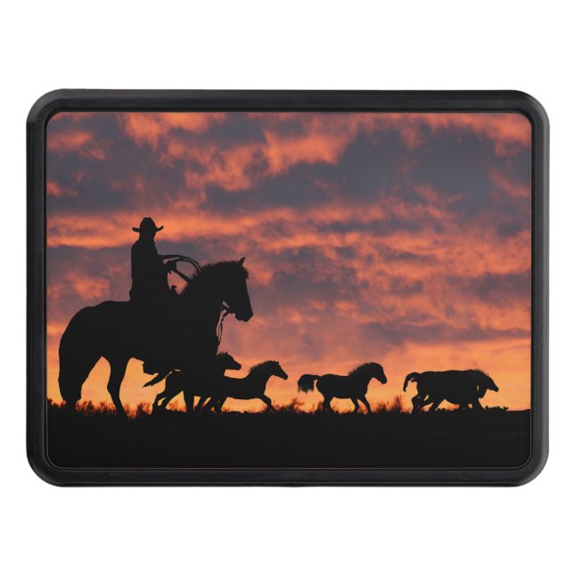 Cubierta Para Remolque Country Western Cowboy Roundus Horses (Anverso)