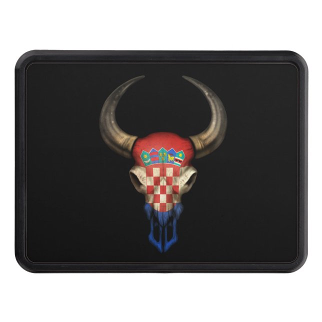 Cubierta Para Remolque Cráneo croata de Bull de la bandera (Anverso)