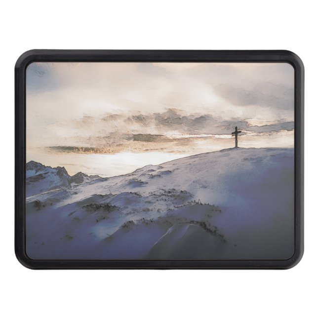 Cubierta Para Remolque Cruz Cristiana En La Montaña (Anverso)