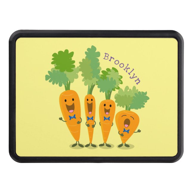 Cubierta Para Remolque Cuarteto de zanahoria cantante lindo ilustracion p (Anverso)