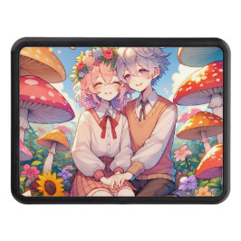Cubierta Para Remolque Cuidada Pareja Anime Whimsical Romántica