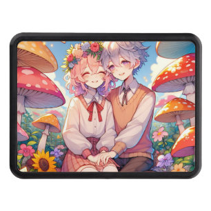 Cubierta Para Remolque Cuidada Pareja Anime Whimsical Romántica