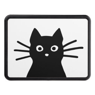 Cubierta Para Remolque Curioso gato negro gracioso asqueando a gatito