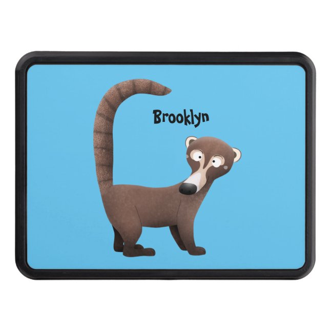 Cubierta Para Remolque Curioso ilustracion personalizado de coatimundi (Anverso)