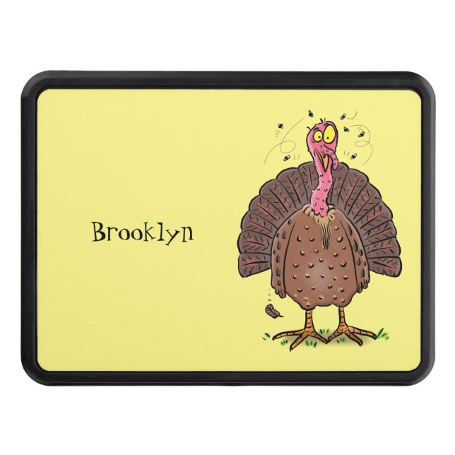 Cubierta Para Remolque Curioso pavo de corral marrón con personalizado de (Anverso)