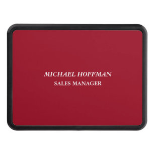 Cubierta Para Remolque Cursiva clásica Minimalista de color rojo creativo