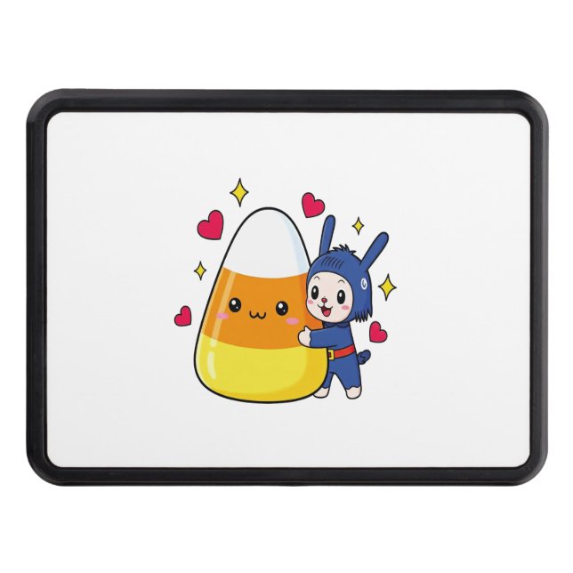 Cubierta Para Remolque Cute Bunny Abgging Candy Corn (Anverso)