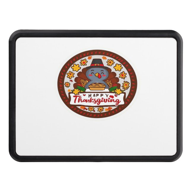 Cubierta Para Remolque Cute Kawaii Turquía - Feliz Día de Acción de Graci (Anverso)