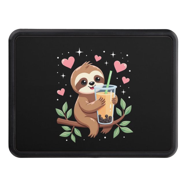 Cubierta Para Remolque Cute Sloth Boba Bubble Milk Tea Kawaii Women Girls (Anverso)