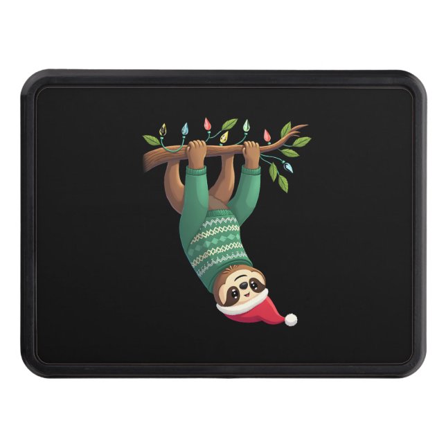 Cubierta Para Remolque Cute Xmas Sloth Santa Hat Christmas Sloth - Tree L (Anverso)