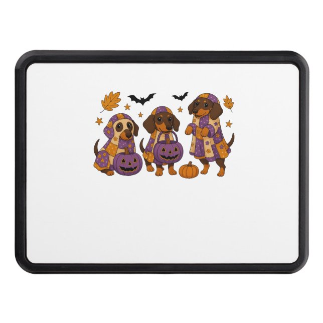 Cubierta Para Remolque Dachshund Dog Ghost Halloween (Anverso)