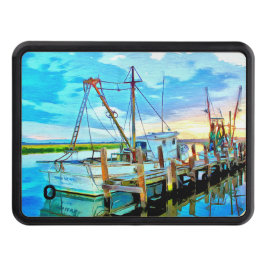 Cubierta Para Remolque Darien Shrimp Flota de barco al atardecer