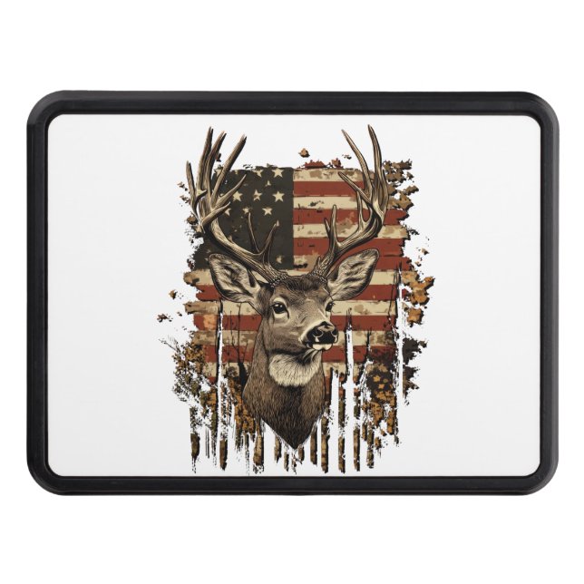Cubierta Para Remolque Deer, Buck Season USA Flag (Anverso)