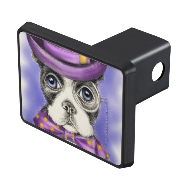Cubierta Para Remolque Detective Purple Boston Terrier (Parte superior derecha)