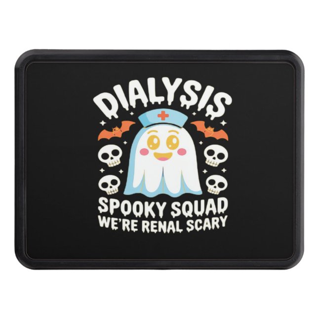 Cubierta Para Remolque Diálisis Nefrología Enfermera Cute Halloween Spook (Anverso)