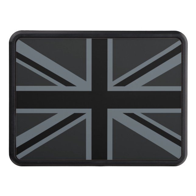 Cubierta Para Remolque Diseño negro de la bandera de Union Jack (Anverso)