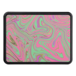 Cubierta Para Remolque Diseño rosa verde morado de arte líquido