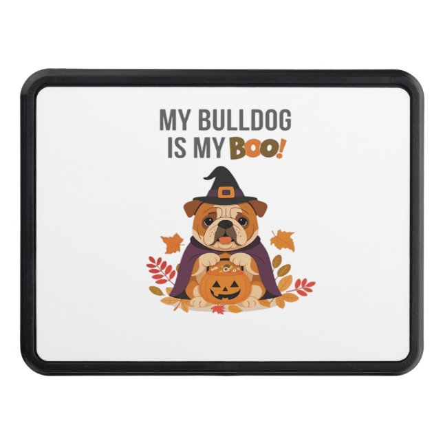 Cubierta Para Remolque Disfraz de Halloween bulldog Mi Bulldog es mi novi (Anverso)