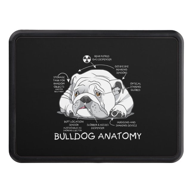Cubierta Para Remolque Divertido Bulldog inglés anatomía biología de perr (Anverso)