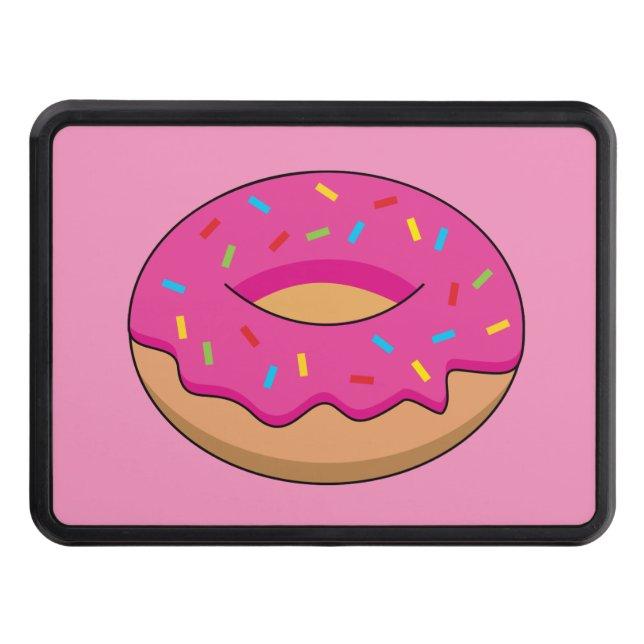 Cubierta Para Remolque Donut de fresa con Personalizado Sprinkles (Anverso)