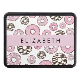 Cubierta Para Remolque Donuts rosados, Donuts blancos, rociadores, tu nom