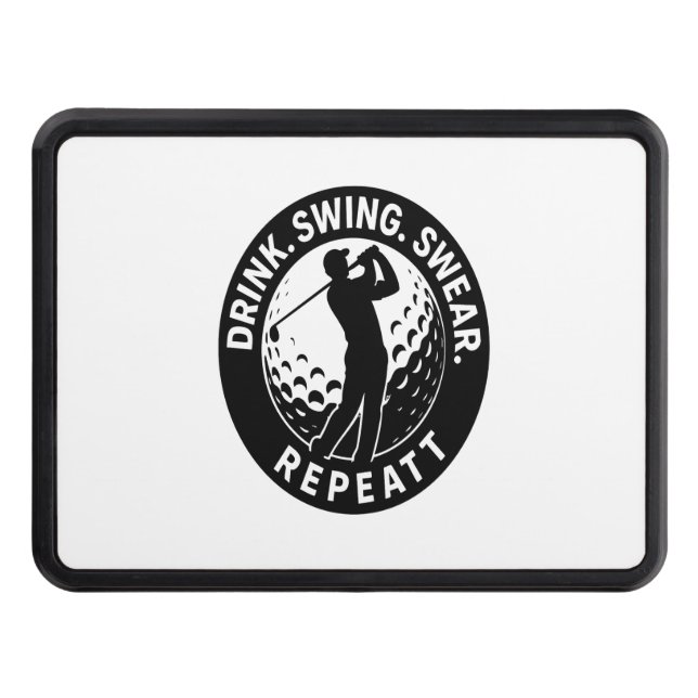 Cubierta Para Remolque Dragar Swing Swear Repeat Golf (Anverso)
