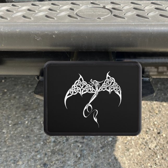 Cubierta Para Remolque Dragón tribal celítico blanco negro (Subido por el creador)