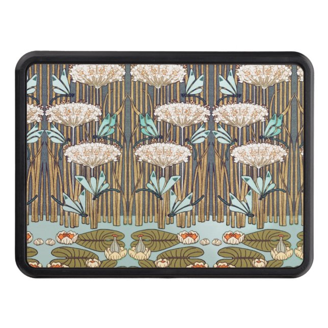 Cubierta Para Remolque Dragonflies Water Lilies Marsh Art Nouveau (Anverso)