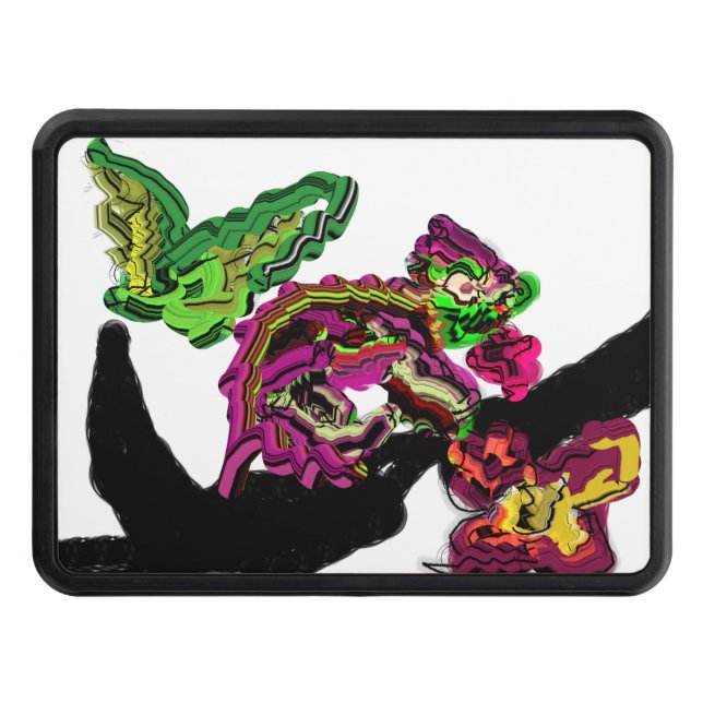 Cubierta Para Remolque El bosque lluvioso Chameleon divertido (Anverso)