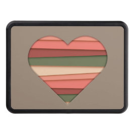 Cubierta Para Remolque El día de San Valentín de Heart Love Striped