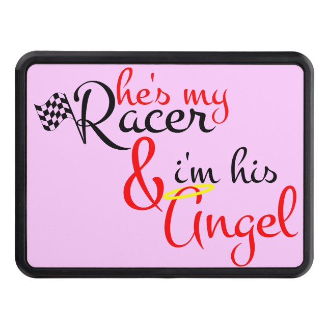 Cubierta Para Remolque Él es mi Racer y yo soy su ángel (Anverso)