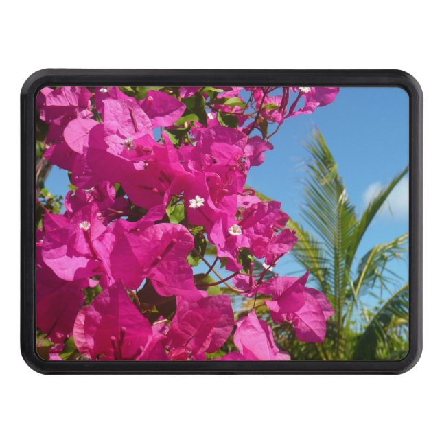 Cubierta Para Remolque Escenario natural tropical de buganvillas y palmer (Anverso)