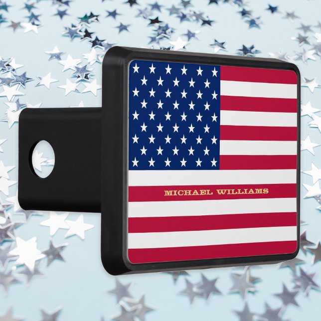 Cubierta Para Remolque Estados Unidos Bandera de Estados Unidos Patriótic (USA United States America Flag Patriotic SUV Truck Trailer Hitch Cover)