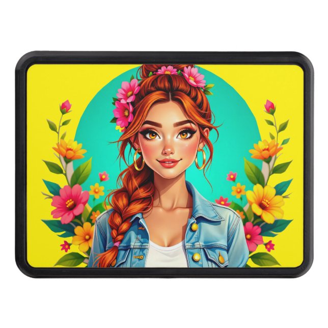 Cubierta Para Remolque Estética Chica adolescente - Retrato Personalizado (Anverso)